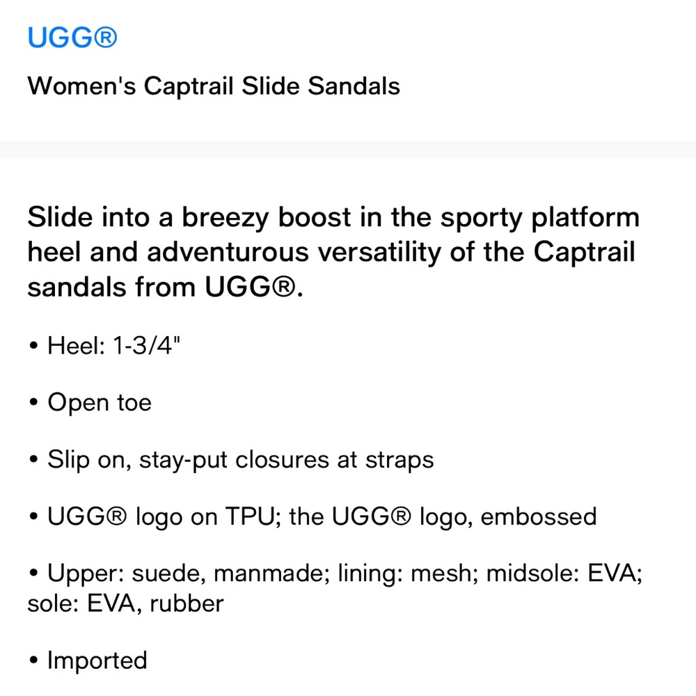 UGG® Women's Captrail Slide Sandals - Picture 11 of 11